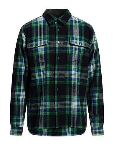 FINGER IN THE NOSE Camicia a quadri Verde 50% Lana, 50% Poliestere