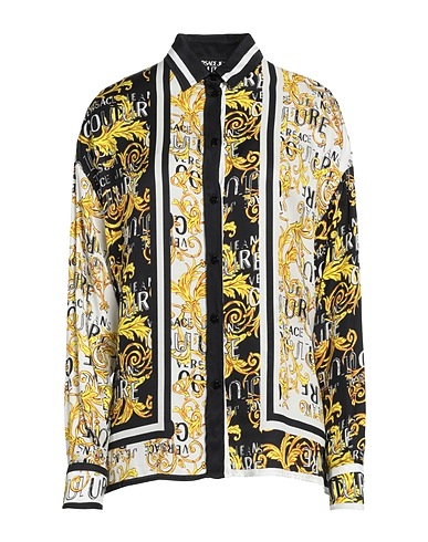VERSACE JEANS COUTURE Patterned shirts & blouses White 100% Viscose