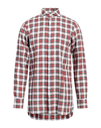 GABRIELE PASINI Checked shirt Off white 100% Cotton