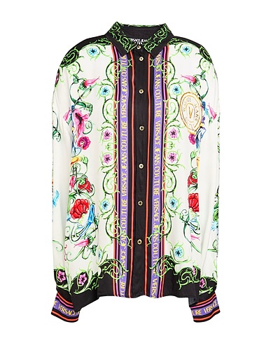 VERSACE JEANS COUTURE Floral shirts & blouses White 100% Viscose