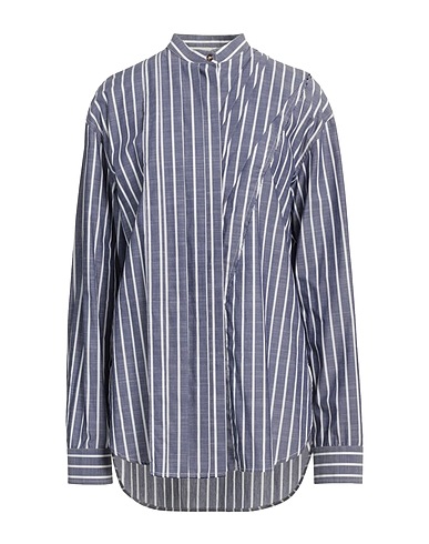 CEDRIC CHARLIER Camicia a righe Blu navy 100% Cotone