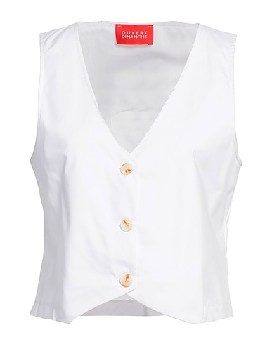 OUVERT DIMANCHE Vest White 100% Cotton