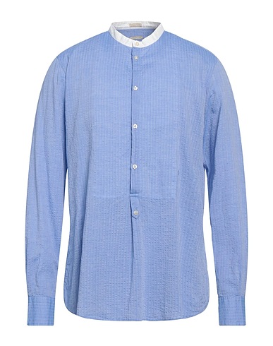 MASSIMO ALBA Camicia fantasia Blu chiaro 100% Cotone
