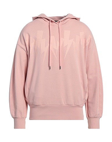 NEIL BARRETT Hooded sweatshirt Pink 100% Cotton, Elastane
