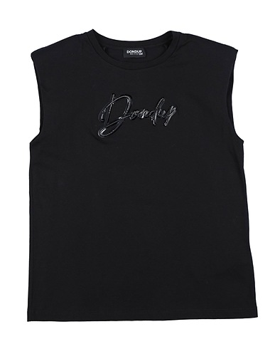 DONDUP Tank top Black 100% Cotton