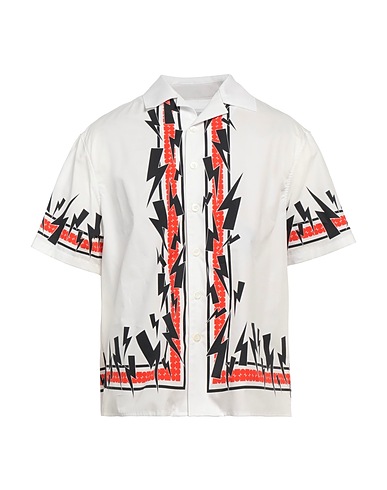 NEIL BARRETT Patterned shirt White 100% Cotton