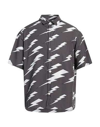 NEIL BARRETT Camicia fantasia Grigio 100% Cotone