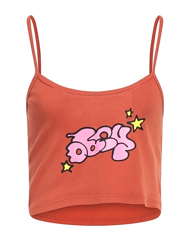 OBEY Top Rostrot 100% Baumwolle