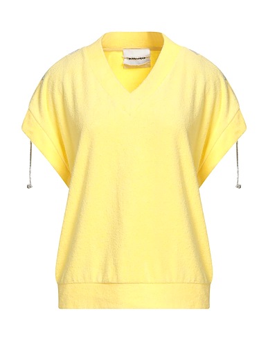 BRAND UNIQUE Basic T-Shirt Yellow 80% Cotton, 20% Polyester