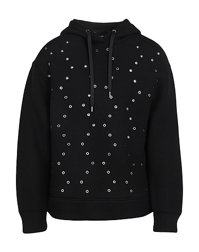 NEIL BARRETT Hooded track jacket  Black 77% Viscose, 23% Polyester