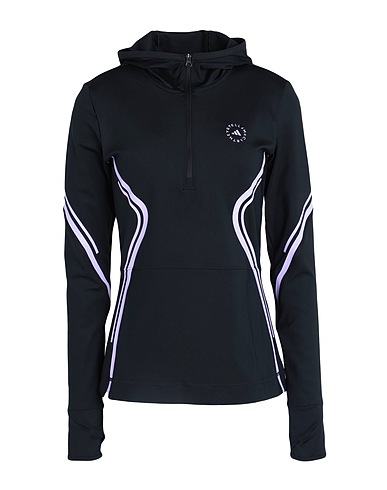 ADIDAS by STELLA McCARTNEY Hooded sweatshirt aSMC TPA LS Black 79% Recycled polyester, 21% Recycled elastane