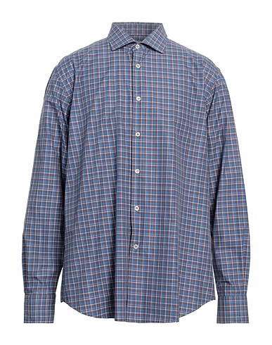 PAUL & SHARK Checked shirt Pastel blue 100% Cotton