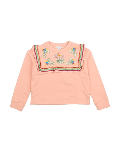 STELLA McCARTNEY KIDS Felpa Cipria 100% Cotone, Elastan, Poliestere