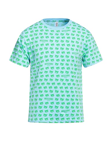 MOSCHINO T-shirt Blu chiaro 92% Cotone, 8% Elastan