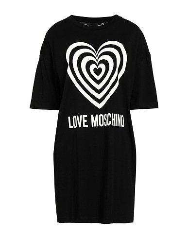 LOVE MOSCHINO Short dress Black 100% Cotton
