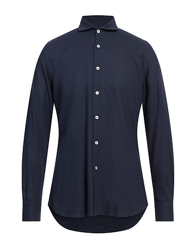 GABARDINE Solid colour shirt 55% Viscose, 45% Linen