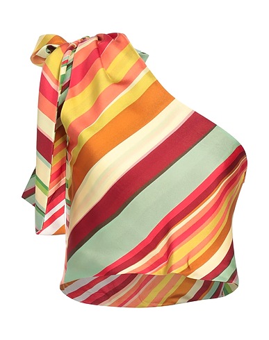 CO.GO One-shoulder top Light green 100% Silk