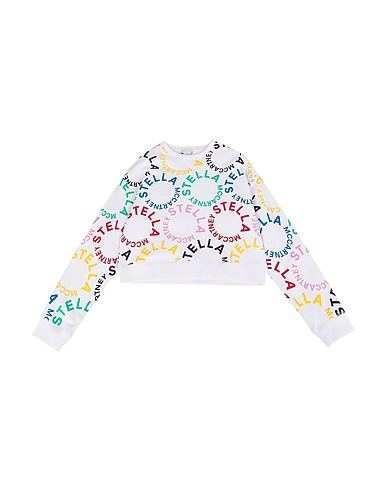 STELLA McCARTNEY KIDS Sweatshirt BIANCO 100% Cotton, Elastane