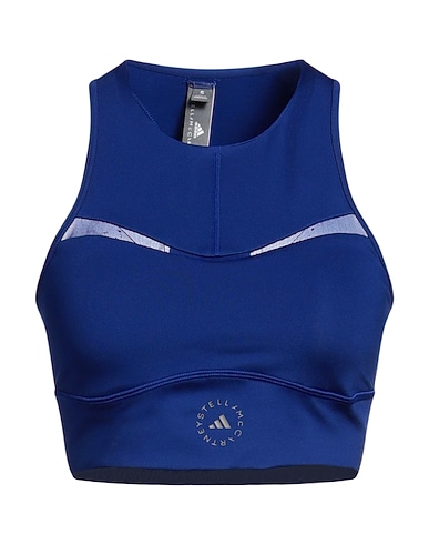 ADIDAS by STELLA McCARTNEY Top aSMC TPR CROP     Blu 79% Poliestere riciclato, 21% Elastan riciclato