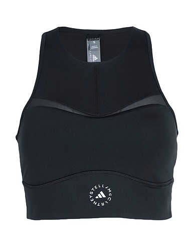 ADIDAS by STELLA McCARTNEY Top aSMC TPR CROP     Nero 79% Poliestere riciclato, 21% Elastan riciclato