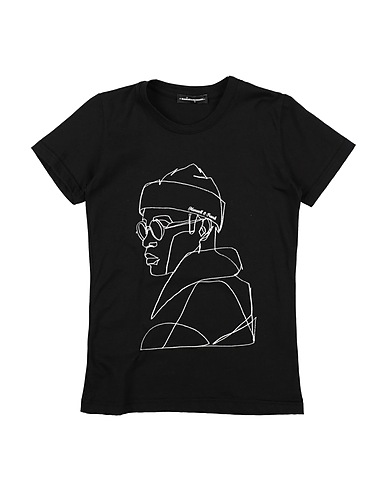 MANUELL & FRANK T-shirt Μαύρο 100% Βαμβάκι