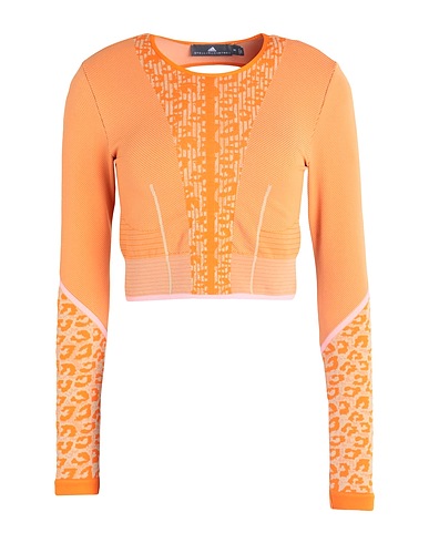ADIDAS by STELLA McCARTNEY Athletic sweatshirts aSMC TST S LS  Orange 69% Recycled polyester, 21% Recycled polyamide, 10% Elastane