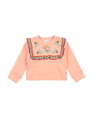 STELLA McCARTNEY KIDS Felpa Cipria 100% Cotone, Elastan, Poliestere