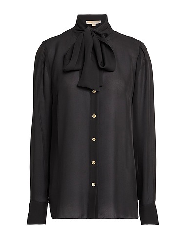 MICHAEL MICHAEL KORS Shirts & blouses with bow Black 60% Viscose, 40% Silk