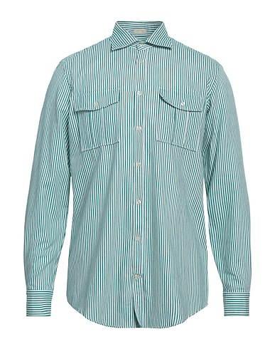 MASSIMO ALBA Striped shirt Green 100% Cotton