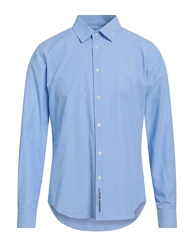 COSTUME NATIONAL Solid color shirt Light blue 100% Cotton