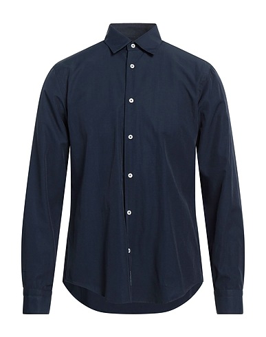 COSTUME NATIONAL Solid color shirt Navy 100% Cotton