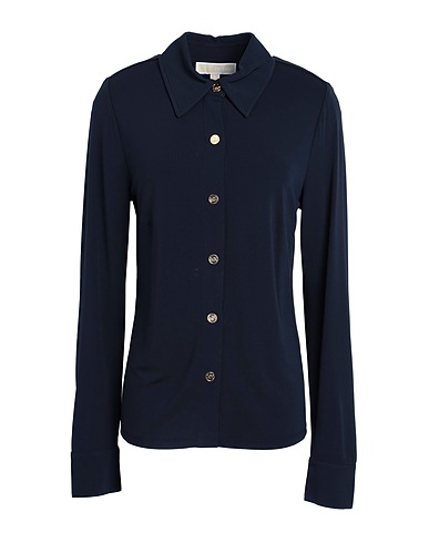 MICHAEL MICHAEL KORS Chemises et chemisiers de couleur unie Bleu marine 93% Viscose, 7% Élasthanne