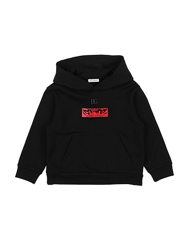 DOLCE&GABBANA Hooded track jacket  Black 100% Cotton, Polyurethane, Polyester, Brass, Viscose