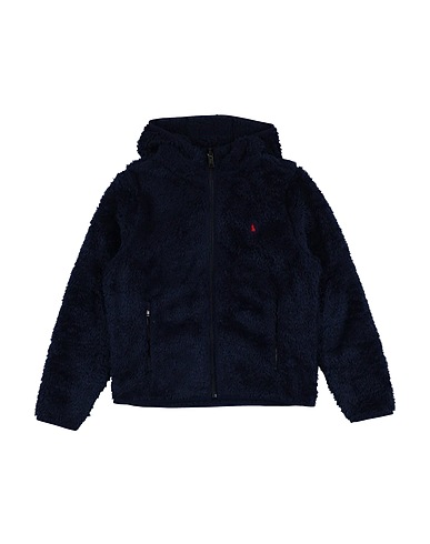 POLO RALPH LAUREN Hoodie P-LAYER 2 TEDDY FLEECE JACKET Nachtblau 100% Recyceltes Polyester