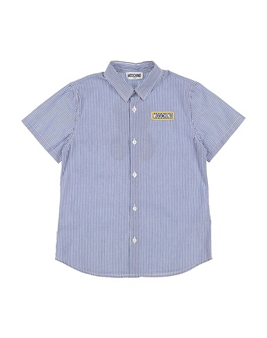 MOSCHINO TEEN Hemd mit Muster Marineblau 97% Baumwolle, 3% Elastan, Polyester