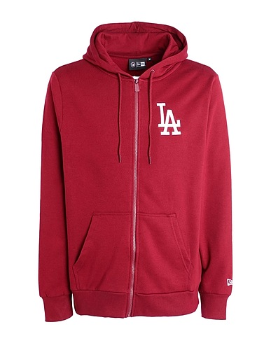 NEW ERA Activewear LEAGUE ESSNTLS FZ HOODY LOSDOD   Burgundy 80% Cotton, 20% Polyester