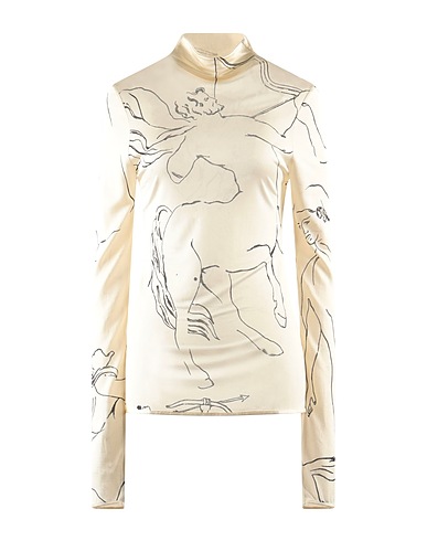 JIL SANDER TOPS & TEES Cream 100% Silk