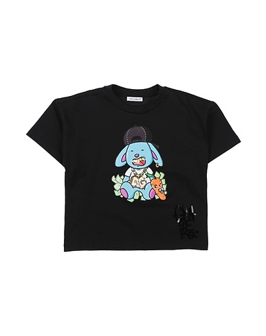 DOLCE&GABBANA T-shirt Black 100% Cotton, Polyurethane