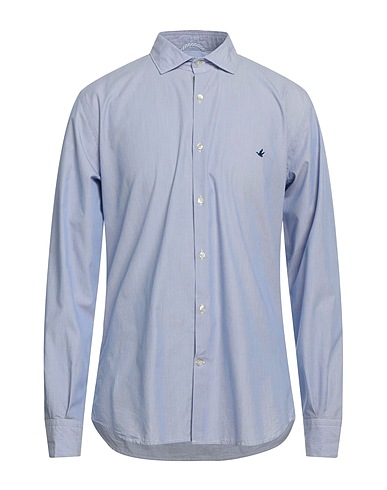 BROOKSFIELD Striped shirt Navy blue 100% Cotton