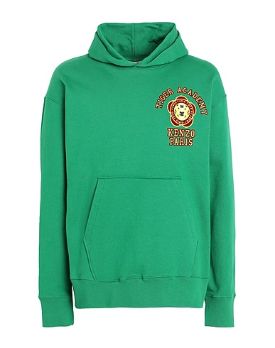 KENZO Hooded sweatshirt Green 99% Cotton, 1% Elastane