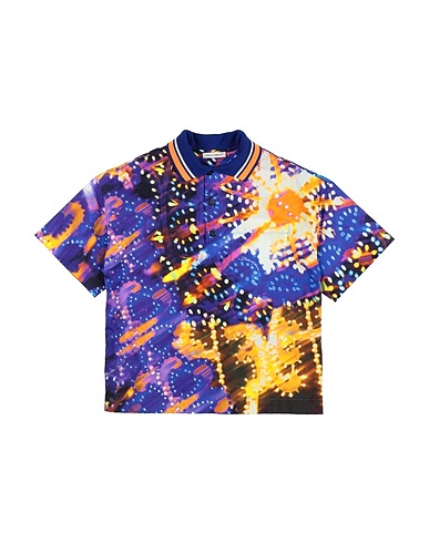 DOLCE&GABBANA Polo shirt Bright blue 100% Cotton