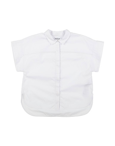 DONDUP Solid colour shirts & blouses White 100% Cotton