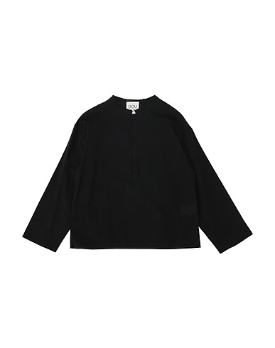 DOUUOD Camicia tinta unita Nero 100% Cotone
