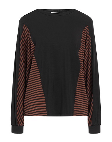 DIANA GALLESI T-shirt Brown 62% Polyester, 33% Viscose, 5% Elastane