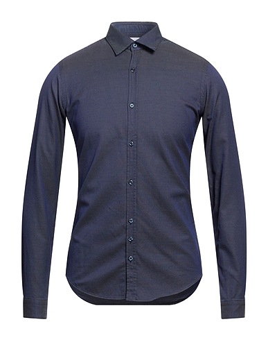 AGLINI Patterned shirt Midnight blue 100% Cotton