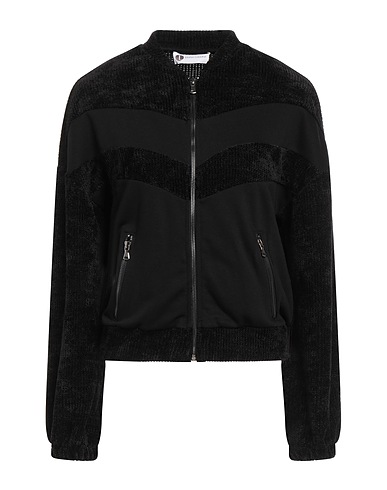 DIANA GALLESI Sweatshirt Black 100% Polyester, Cotton