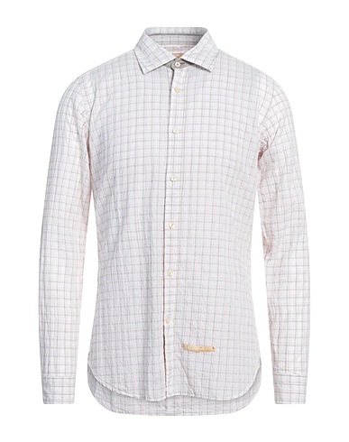 TINTORIA MATTEI 954 Checked shirt White 85% Cotton, 15% Linen
