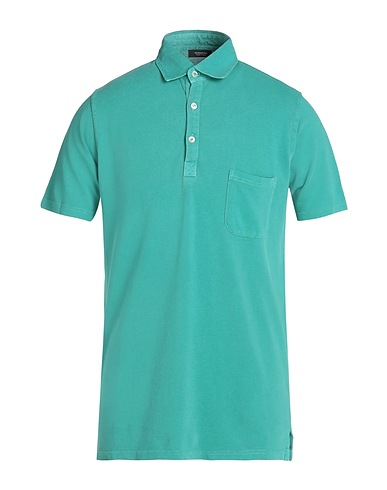 ROSSOPURO Polo shirt Turquoise 100% Cotton