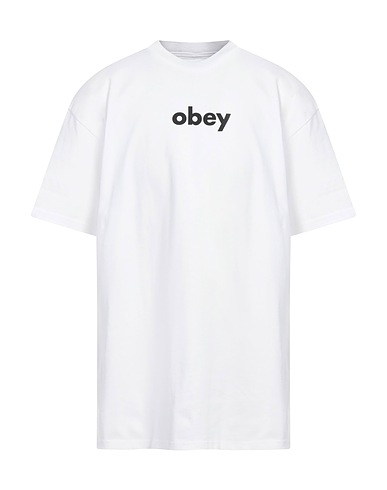 OBEY T-shirt Bianco 100% Cotone