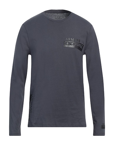 ARMANI EXCHANGE T-shirt Slate blue 100% Organic cotton
